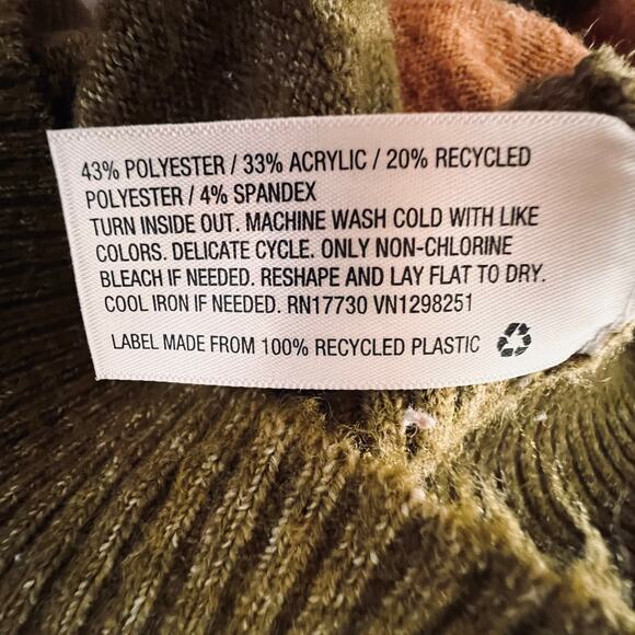 A New Day Sweater Stripe Oversized Pullover Crew Neck Women’s XL Color Block - Picture 9 of 10